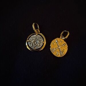 Pandora Gold and Silver Coin Pendants